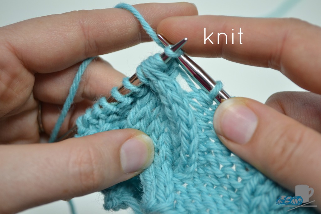 left cross cable step 5. Cabling without a cable needle. www.aknitica.com #knittingtips #write31days