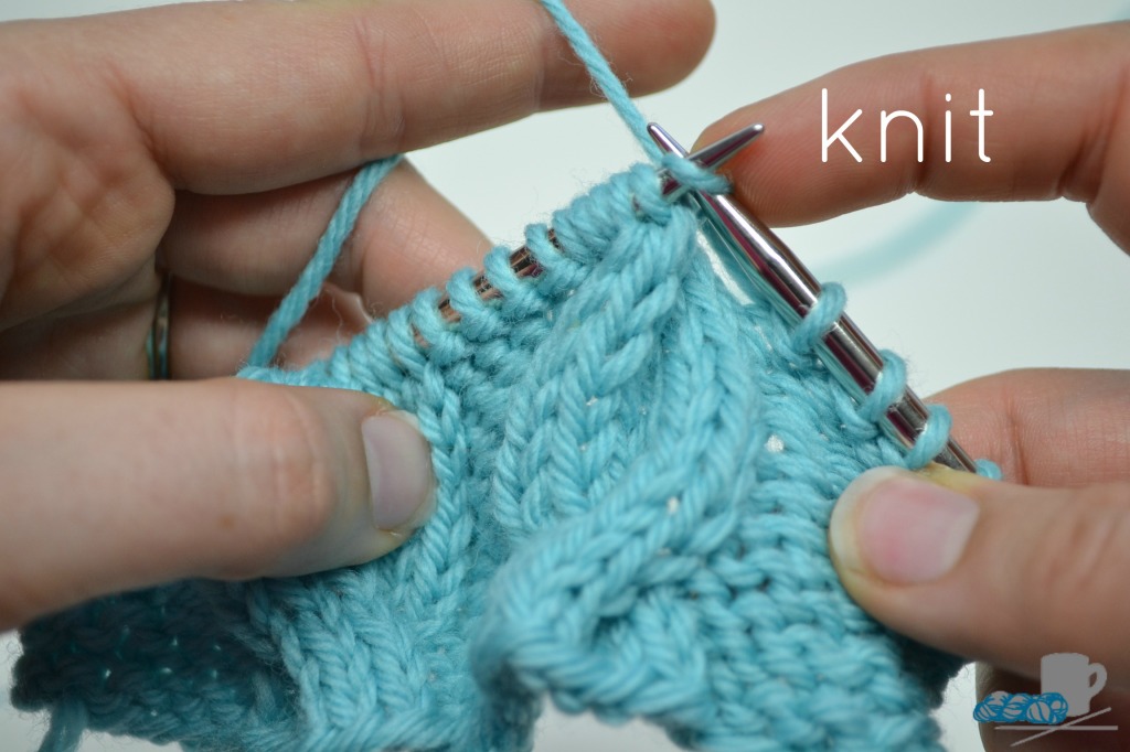 Right cross cable step 5. Cabling without a cable needle. www.aknitica.com #knittingtips #write31days